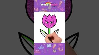 Tulip Flower Drawing  🌸 #howtodraw #shorts #hooplakidzhowto