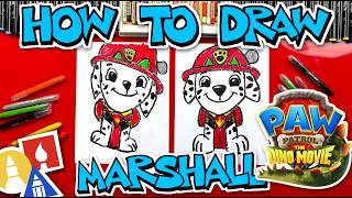 How To Draw Marshall From PAW Patrol: The Dino Movie