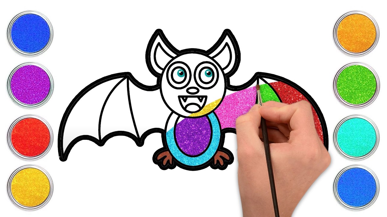 How To Draw A Bat 🦇 | Spooky Halloween Drawing | Chiki Art | HooplaKidz HowTo