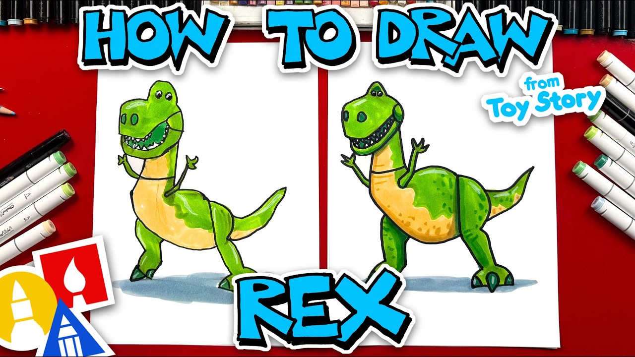 How To Draw Rex From Toy Story
