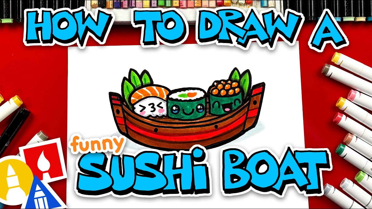 How To Draw A Sushi Boat With Buddies