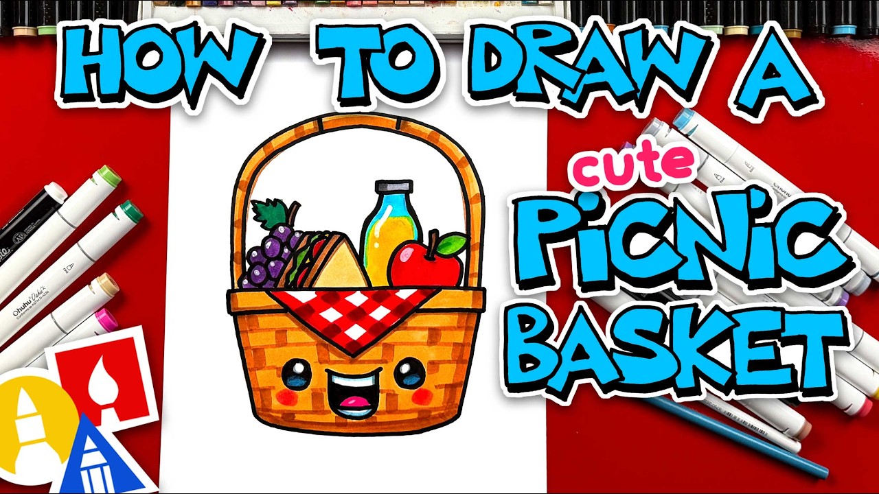 How To Draw A Cute Picnic Basket