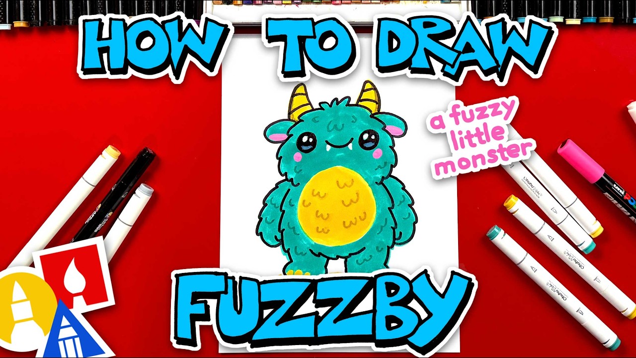 How To Draw Fuzzby The Fuzzy Little Monster
