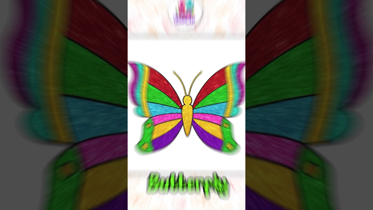 🦋 How to Draw a Butterfly - Fun Drawing Tutorial #shorts #drawing #coloring