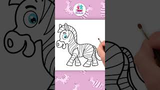 Draw A Zebra Like A Pro! 🦓 #shorts #drawing #hooplakidzhowto