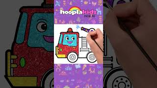 Fire Truck Drawing 🚒 - Easy Tutorial for Kids #shorts #drawing #coloring