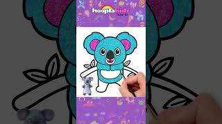 🐨Koala Bear Drawing #shorts #drawing #coloring #hooplakidzhowto