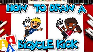 How To Draw A Soccer Player Doing A Bicycle Kick