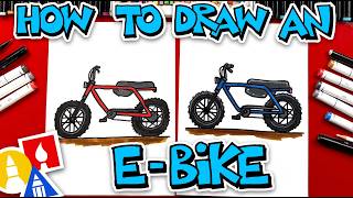 How To Draw A Cool Electric Bike (E-Bike)