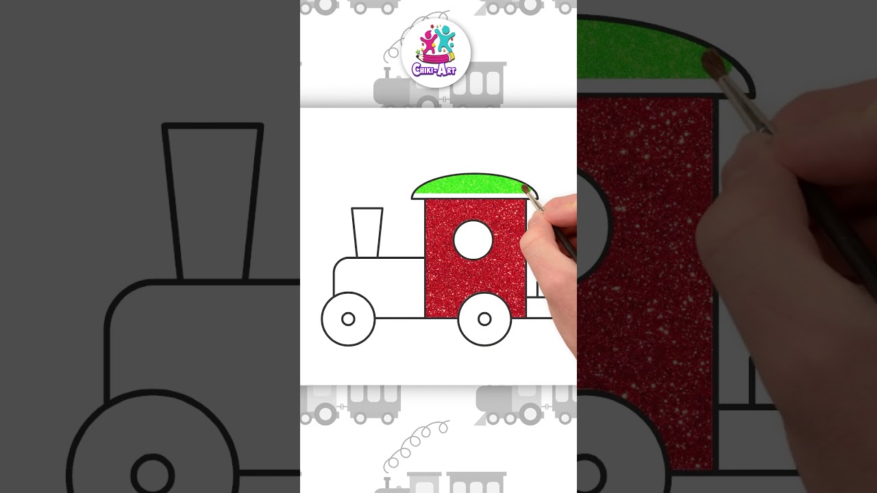 🎨How To Draw A Train #shorts #hooplakidzhowto