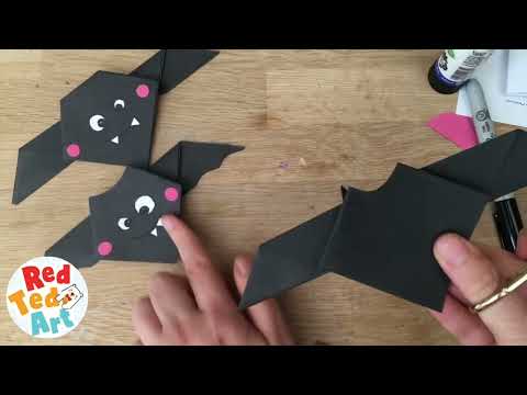 Origami Bat Easy - Fun Halloween Decor or Bookmark Craft