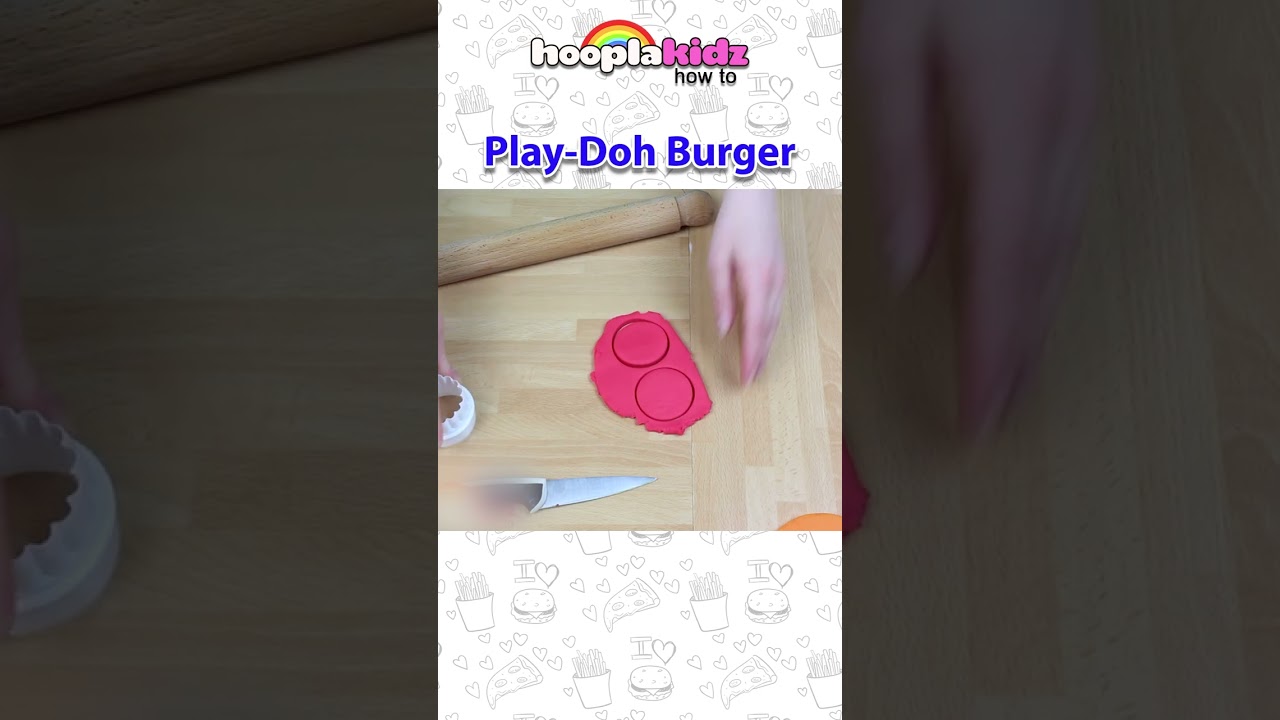 DIY Play-Doh Burger ๐ Hooplakidz How To #shorts