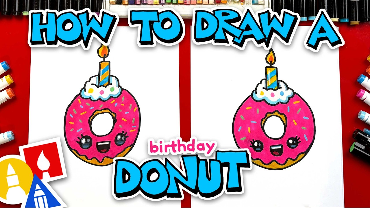 How To Draw Dottie The Birthday Donut