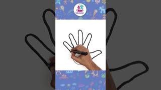 How To Draw A Heart In Hand ❤️Easy Drawing | HooplaKidz HowTo #shorts