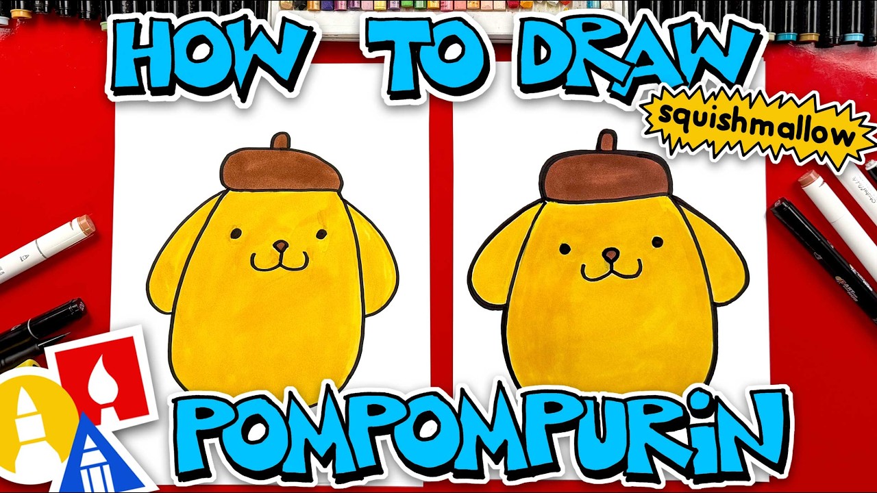 How To Draw Pompompurin Squishmallows
