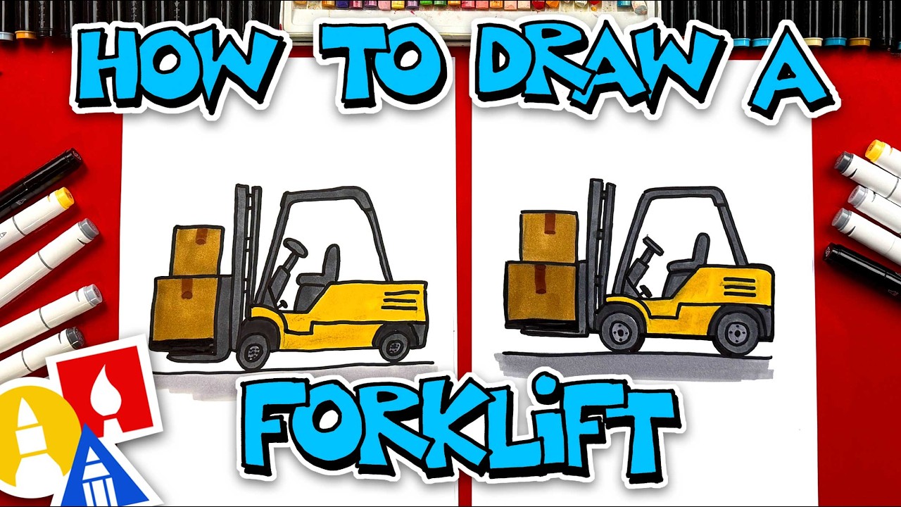 How To Draw A Forklift
