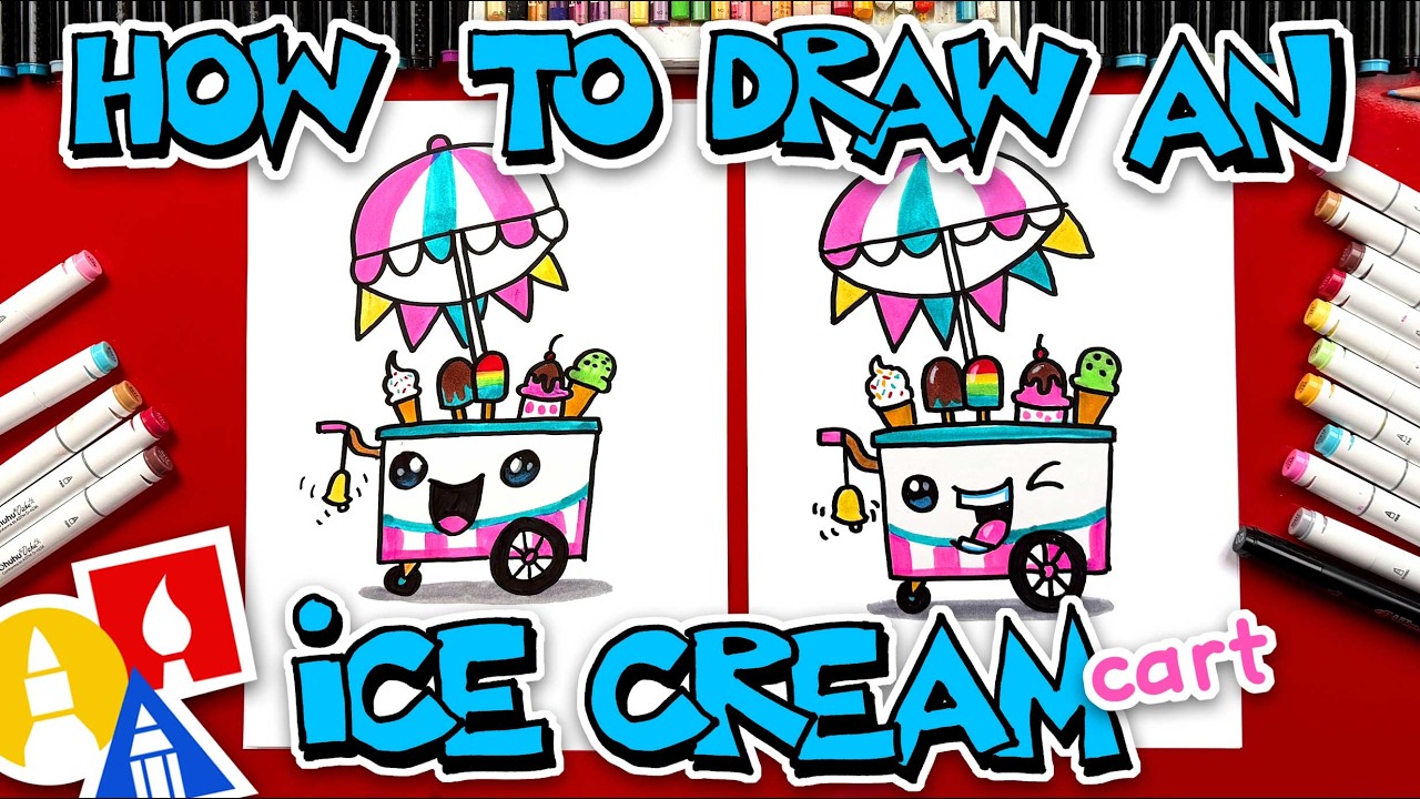 How To Draw An Ice Cream Cart