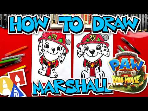 How To Draw Marshall From PAW Patrol: The Dino Movie