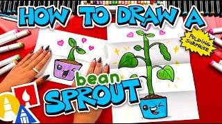 How To Draw A Bean Sprout Folding Surprise