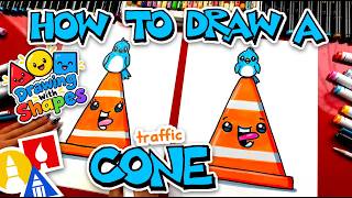 How To Draw A Traffic Cone - Drawing With Shapes