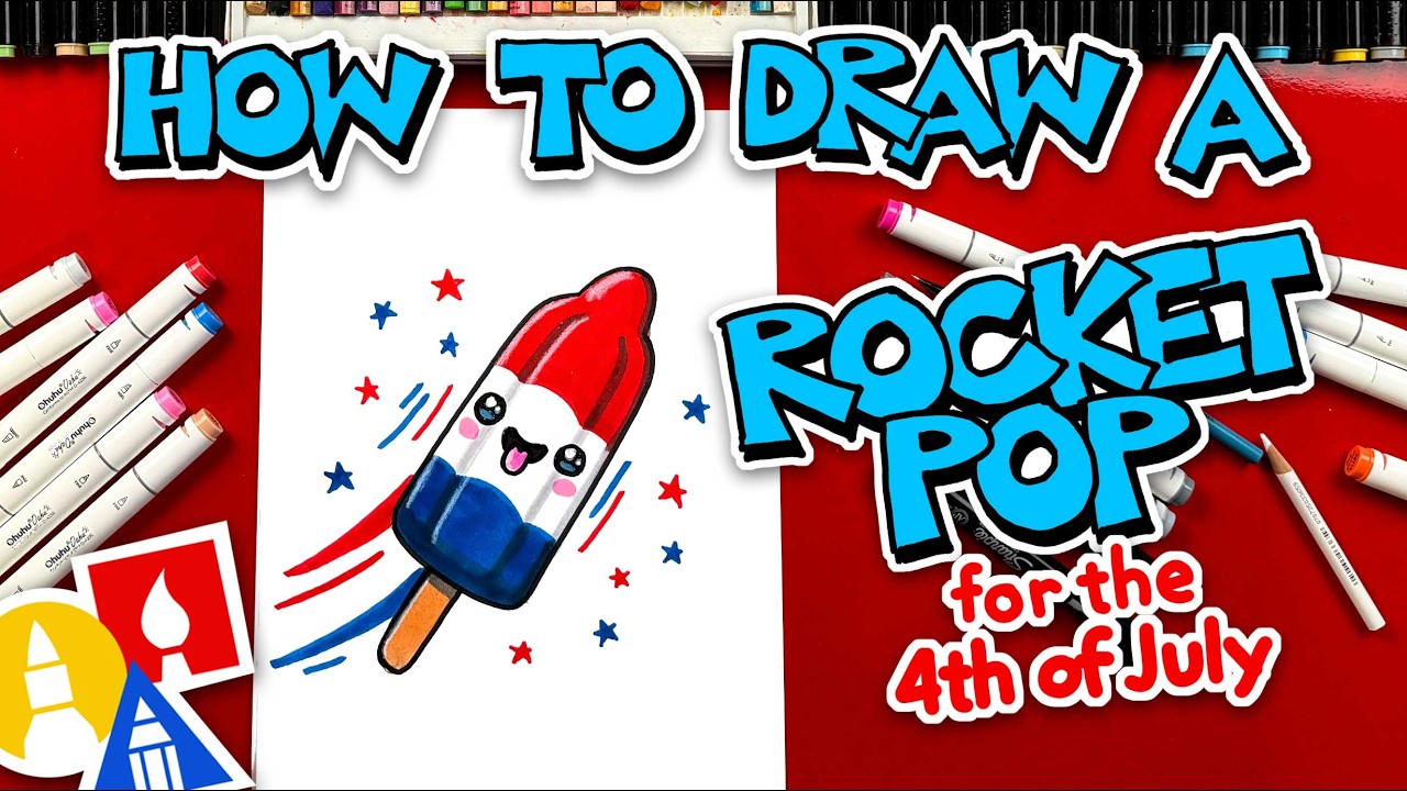 How To Draw A Rocket Pop For The 4th Of July