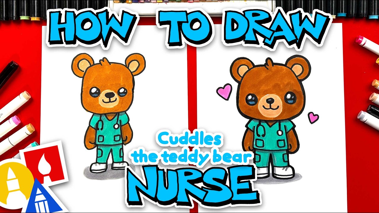 How To Draw Cuddles Teddy Bear Nurse