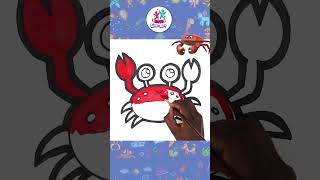 How To Draw Crab Easily π¦ #shorts #drawing #coloring #hooplakidzhowto