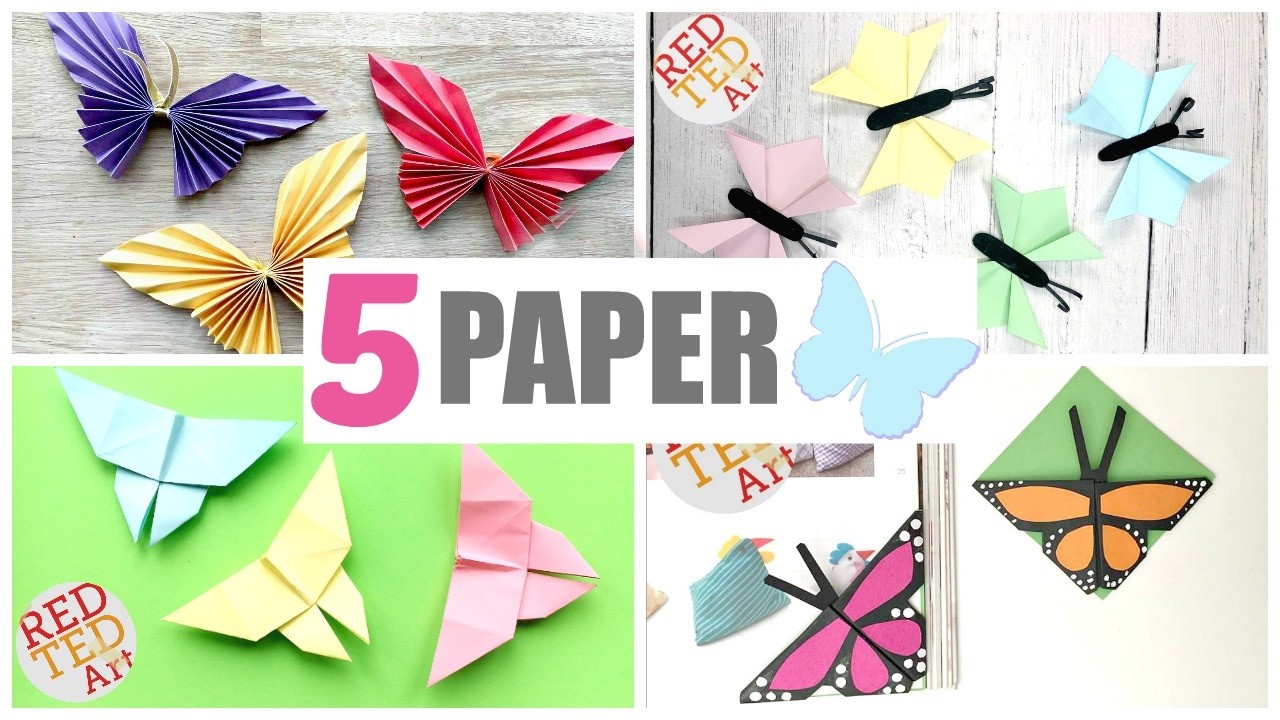 5 Paper Butterflies