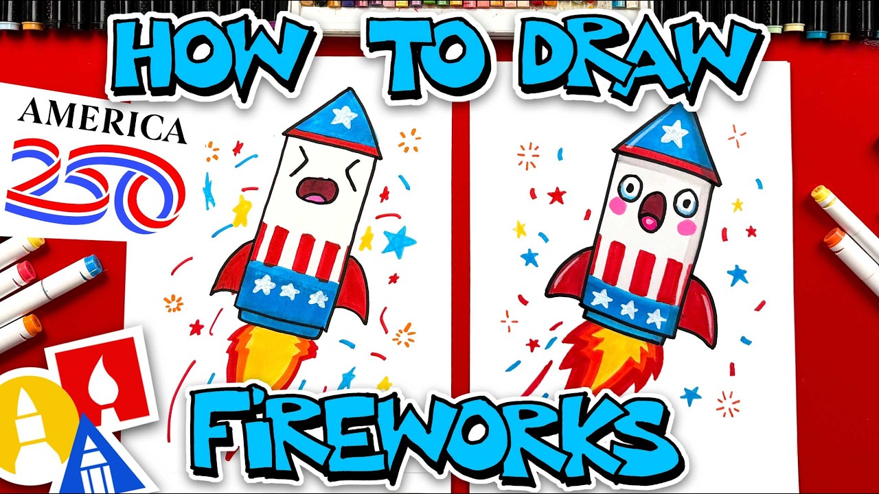 How To Draw Fireworks For The 4th Of July
