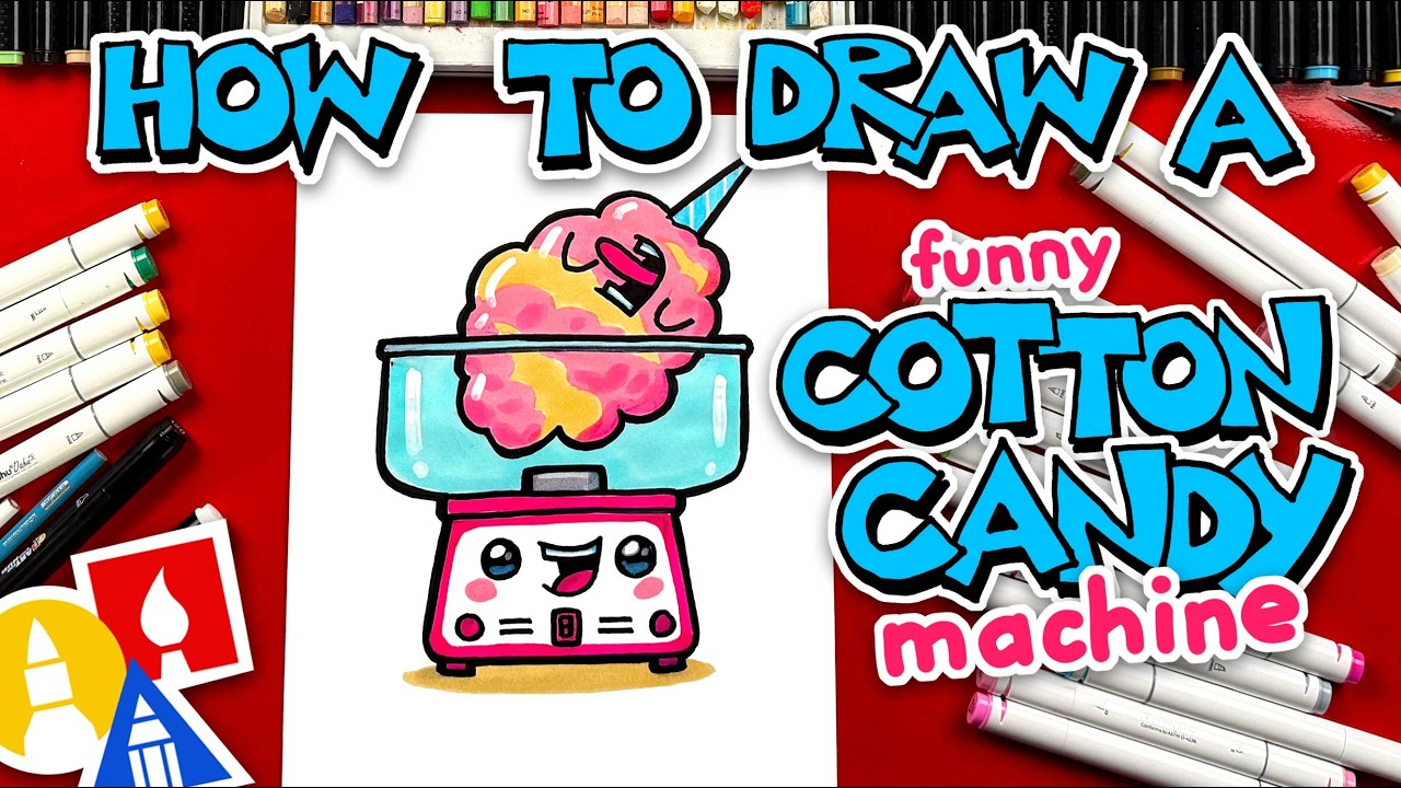 How To Draw A Cotton Candy Machine