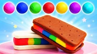 DIY- Clay Ice Cream Sandwich🍦Clay Art For Kids | HooplaKidz How To
