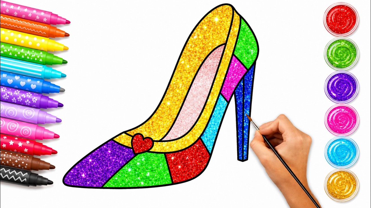 👠How To Draw A Shoe | Easy Fun Drawings | Chiki Art | HooplaKidz How To