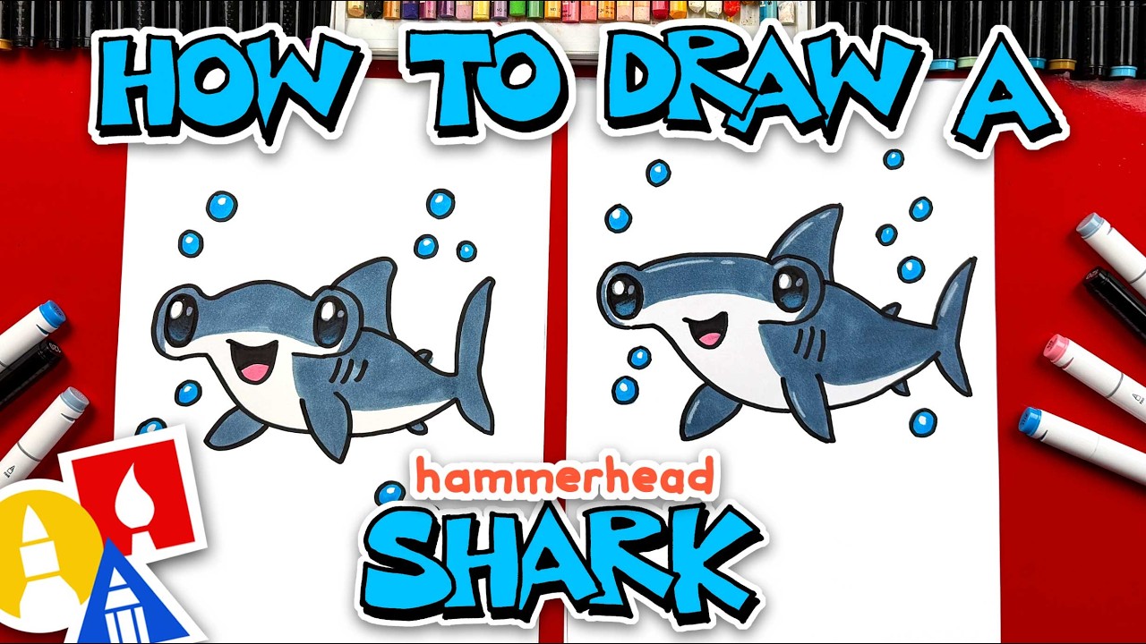 How To Draw A Cute Hammerhead Shark