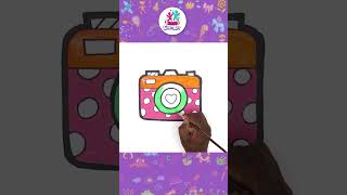 Letβs Draw a CAMERA π· #shorts #drawing #coloring #hooplakidzhowto