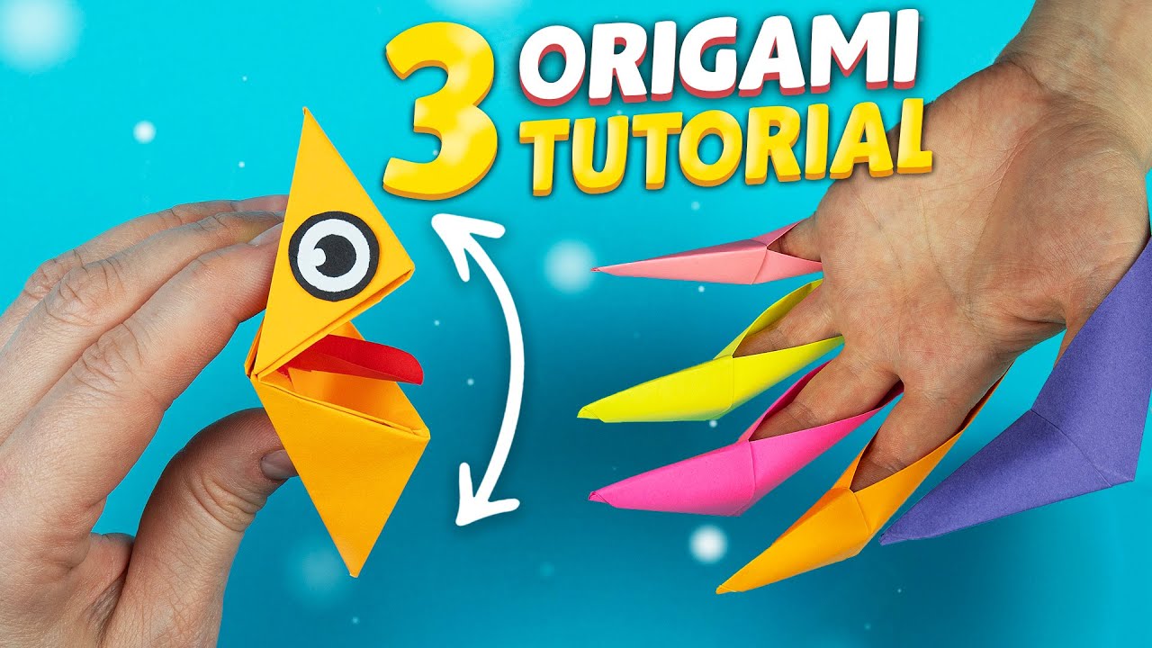 3 DIY Paper Craft Ideas - Easy Origami Tutorial for Beginners