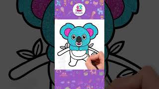 🐨How to Draw A KOALA Bear #shorts #drawing #coloring #hooplakidzhowto