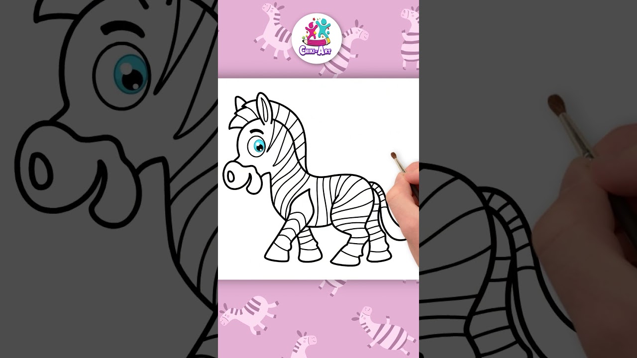 Draw A Zebra Like A Pro! 🦓 #shorts #drawing #hooplakidzhowto