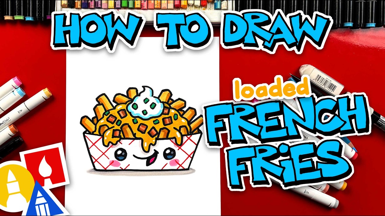 How To Draw Funny Loaded French Fries