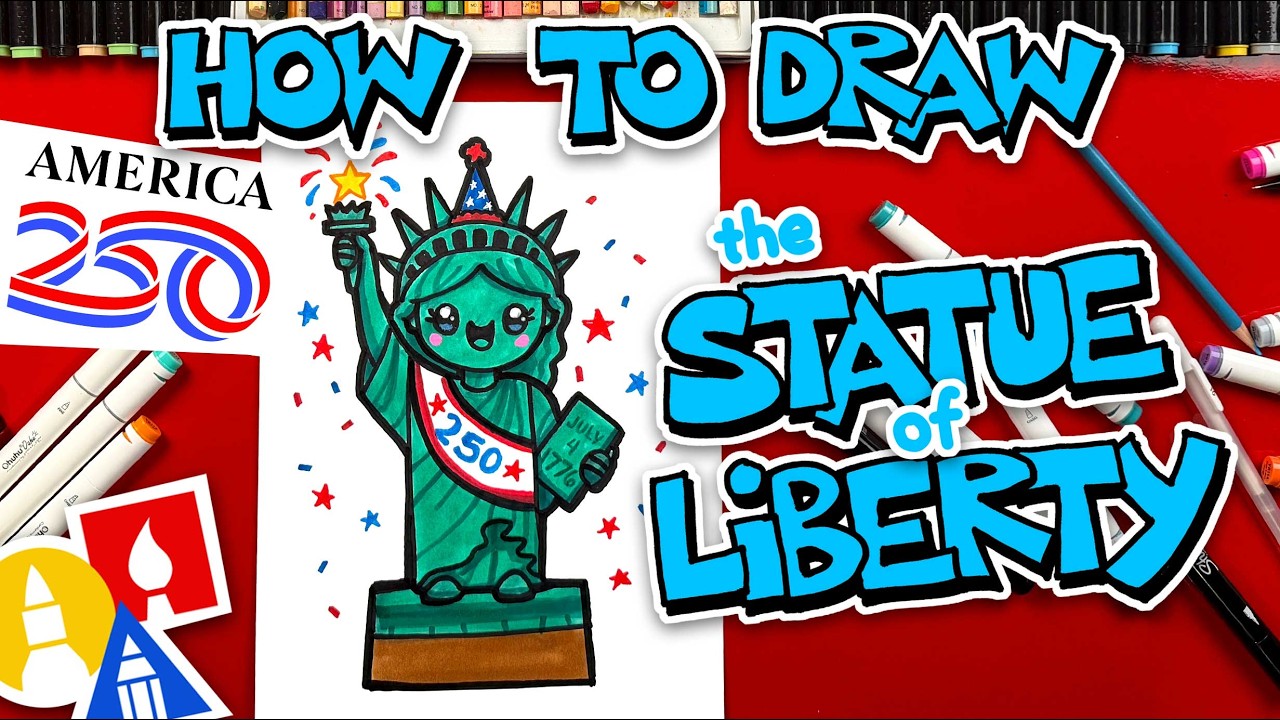 How To Draw The Statue Of Liberty For America 250 Years!