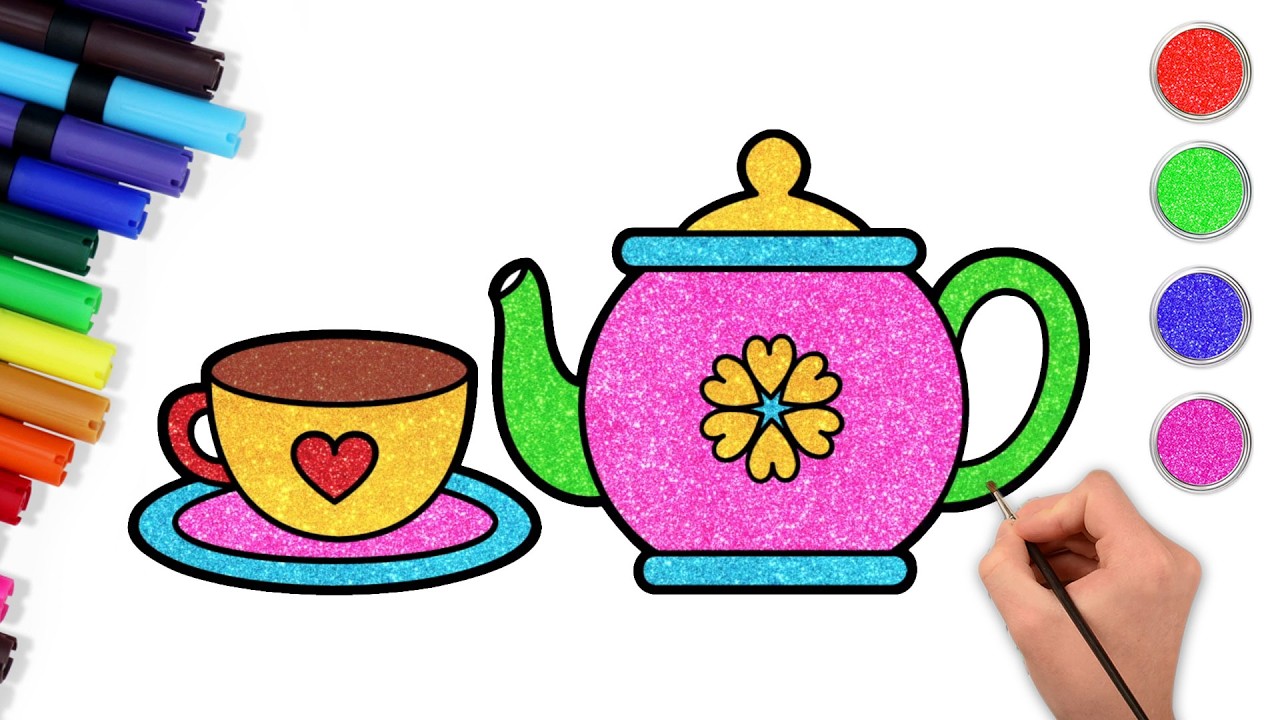 Teapot Drawing π«π΅ | Step By Step Drawing Tutorial | HooplaKidz How To