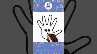🌈How To Draw A Hand🖐️Step By Step Drawing #shorts #chikiart #hooplakidzhowto