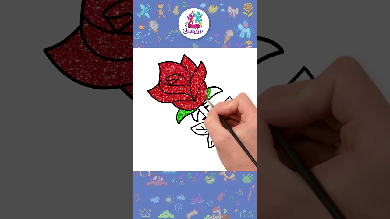 🌹How To Draw A Rose🎨 Flower Drawing #shorts #drawing #coloring #hooplakidzhowto